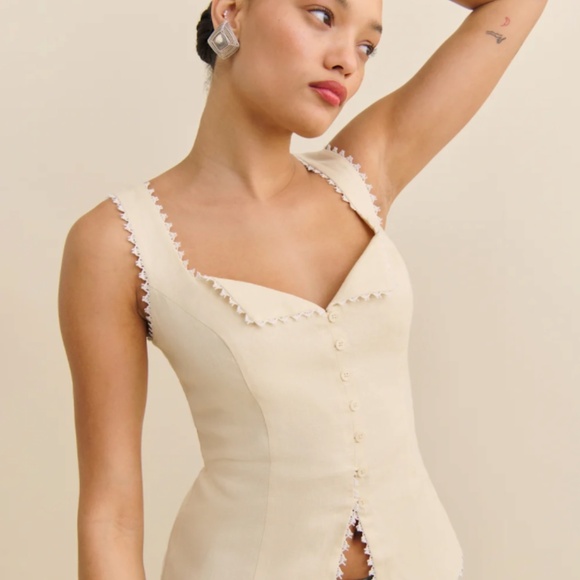 Reformation viola linen top 0 - Picture 1 of 3